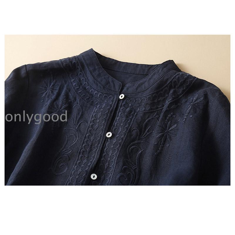 ブラウスシャツ レディース シャツ ブラウス 七分袖 前開き トップス