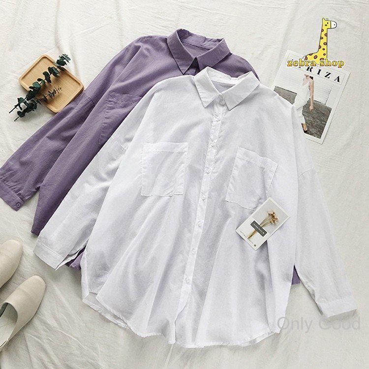 ロング シャツ ブラウス オーバーサイズ 紫 パープル 春 夏 レディース