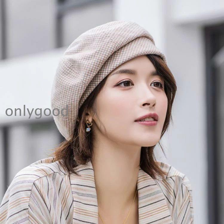 千鳥格子 レディース ベレー帽 チェック柄 千鳥柄 帽子 ハット