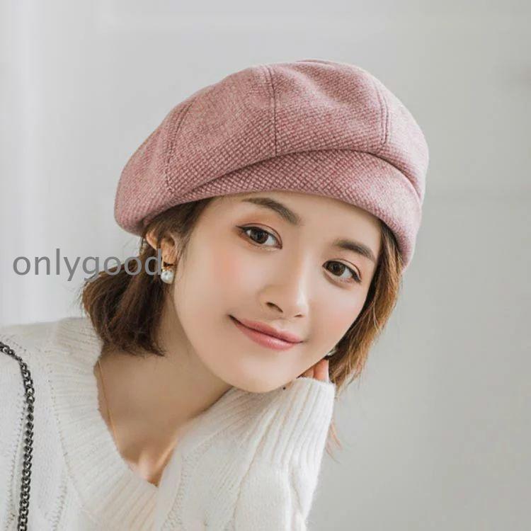 千鳥格子 レディース ベレー帽 チェック柄 千鳥柄 帽子 ハット