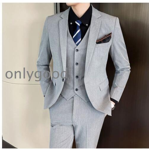 3ピーススーツ 3色 セットアップ メンズスーツ タキシードスーツ 1つ