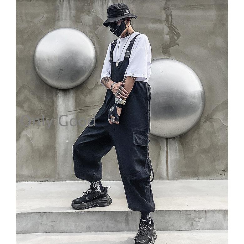 サロペット メンズ オーバーオール ミリタリーカーゴ スウェット