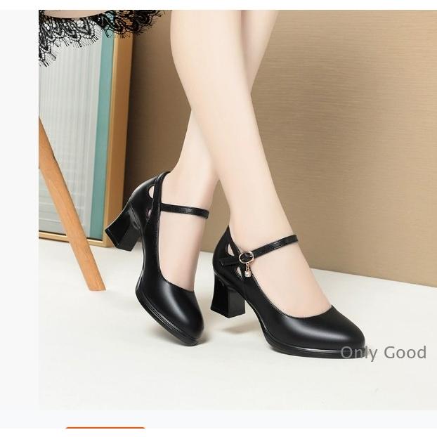 ハイヒール パンプス 痛くない ストラップ 厚底パンプス 白 黒
