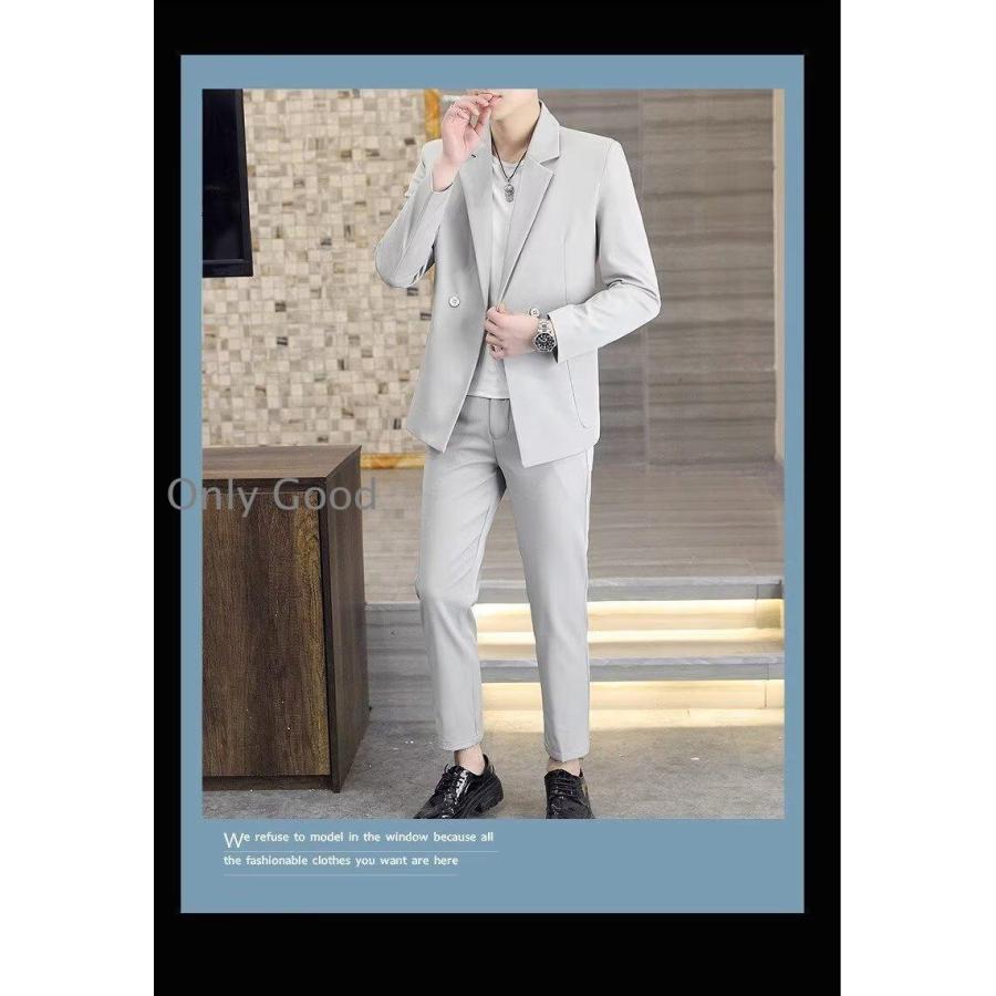 カジュアルスーツ メンズ セットアップ 上下セット サマースーツ