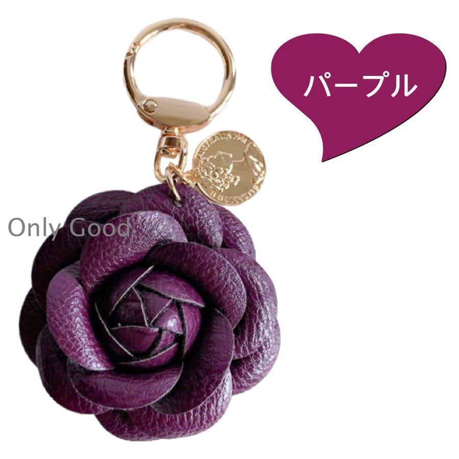 レディース バッグチャーム 花 リボン 布 革 キーホルダー 可愛い