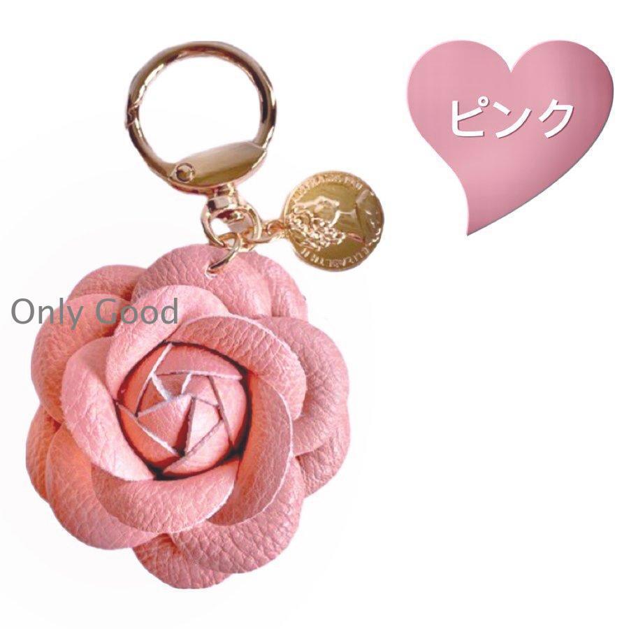 レディース バッグチャーム 花 リボン 布 革 キーホルダー 可愛い