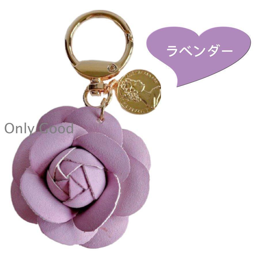 レディース バッグチャーム 花 リボン 布 革 キーホルダー 可愛い