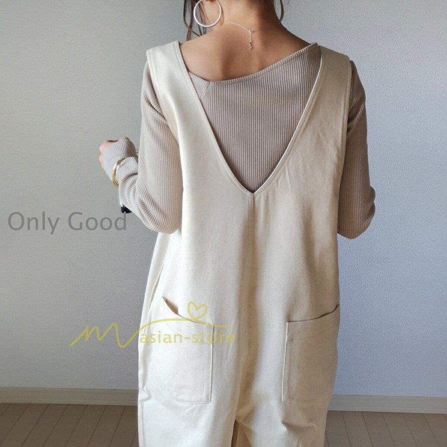 サロペット レディース ワイドパンツ オールインワン ロングパンツ