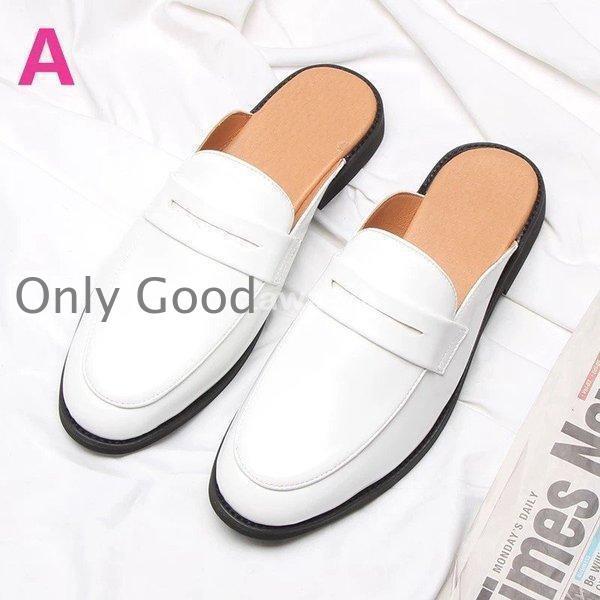 イギリス風かかとなしドライビングシューズメンズPUレザー靴スリッポン