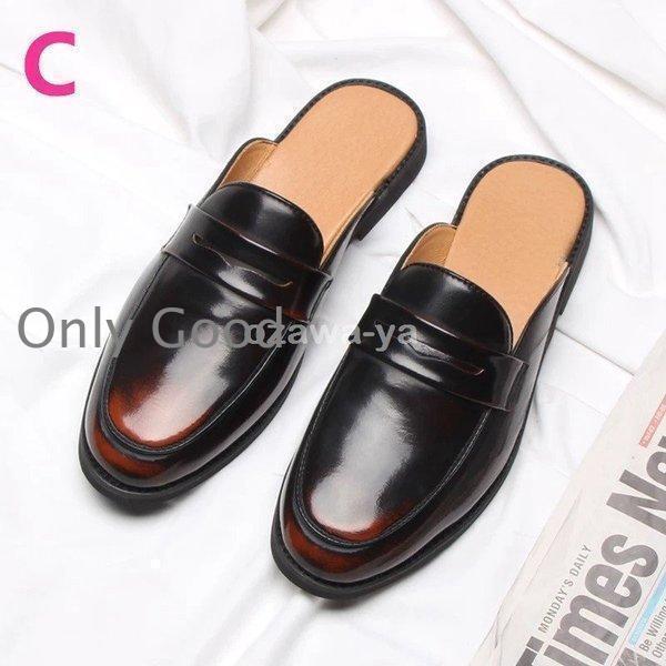 イギリス風かかとなしドライビングシューズメンズPUレザー靴