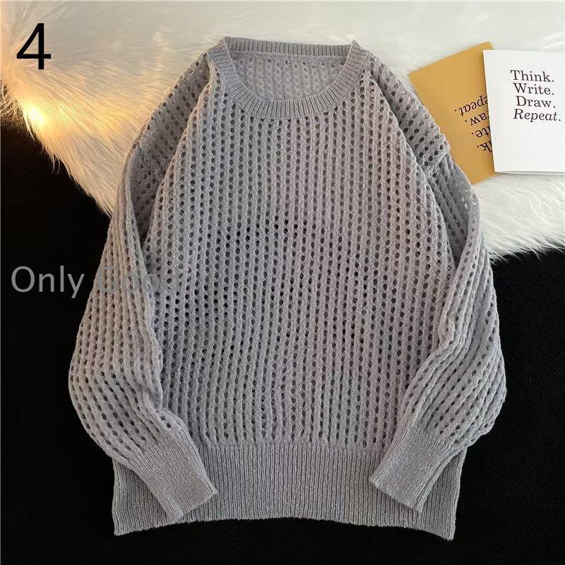 穴あきニットサマー ニット トップス 春夏秋 メッシュニット