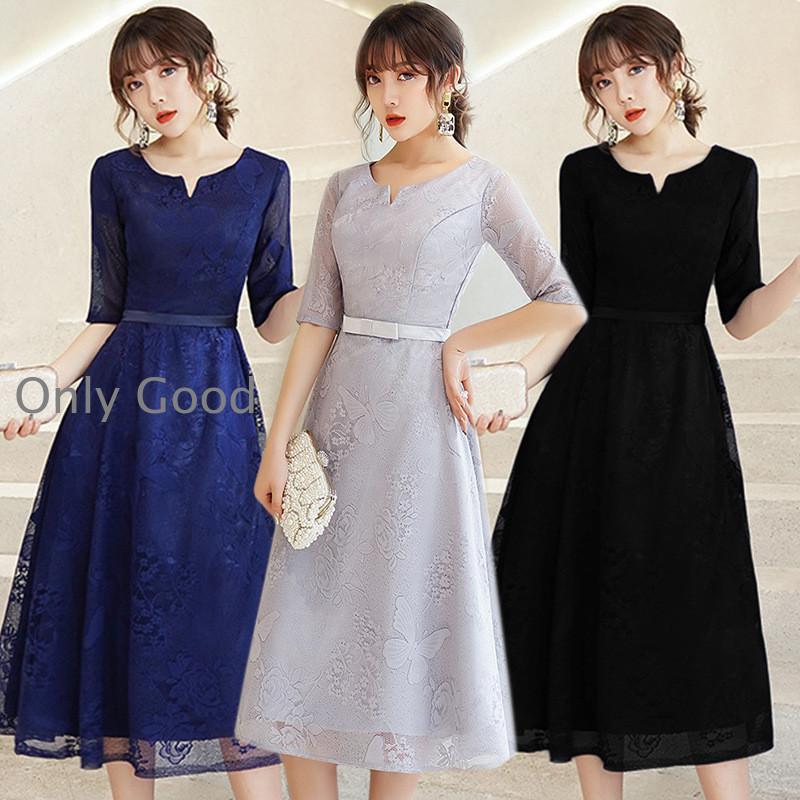 ドレス 50代 結婚式 ワンピース 袖あり 夏 シニア 30代 70代