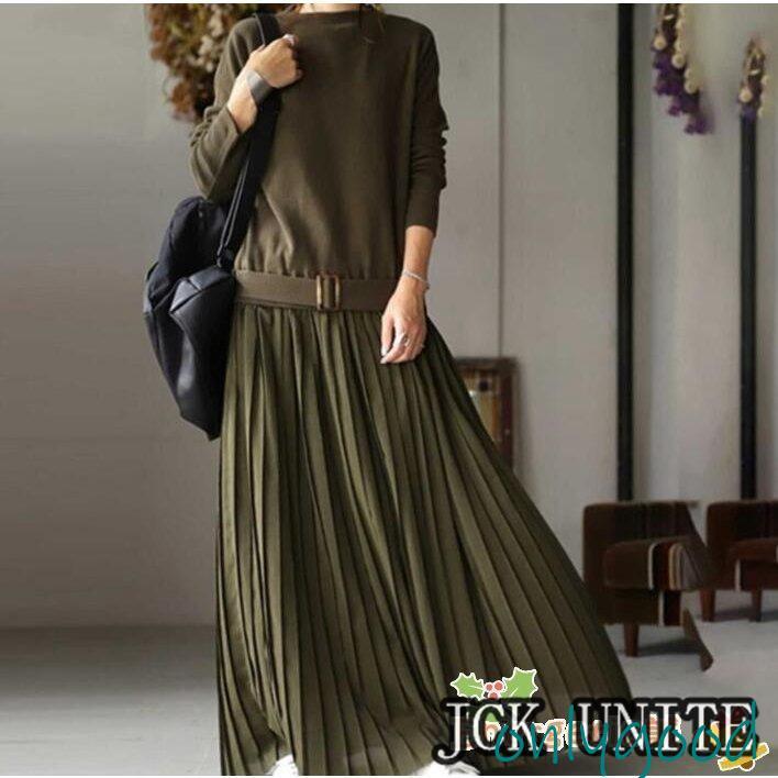 ワンピース レディース 秋 春 ロングワンピース スカート セットアップ マキシ丈 秋冬 通勤着 可愛い 体型カバー 20代 30代 40代 50代 ニット エレガント 上品 ワンピース レディース 秋 春 ロングワンピース スカート セットアップ