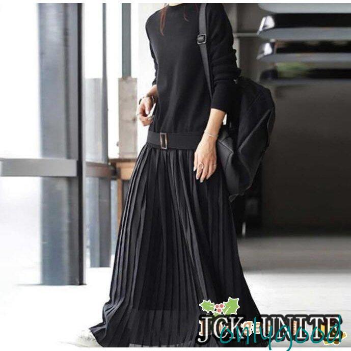 ワンピース レディース 秋 春 ロングワンピース スカート セットアップ