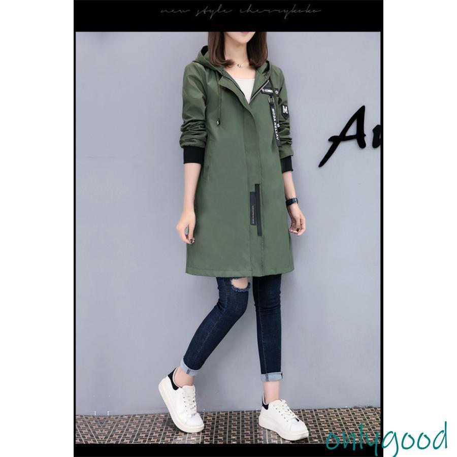 トレンチコート レディース マウンテンパーカー ミディアム丈 フード