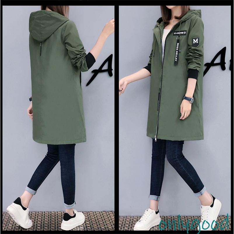 トレンチコート レディース マウンテンパーカー ミディアム丈 フード