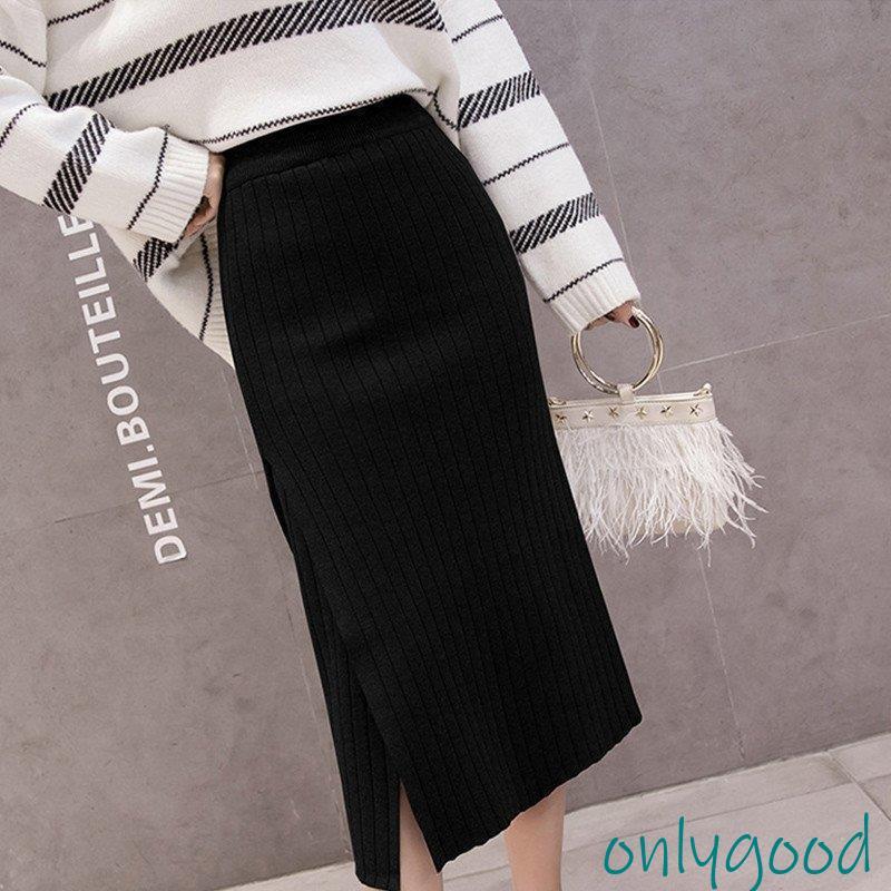 タイトスカート 秋 ニット スカート レディース ロング ボトムス