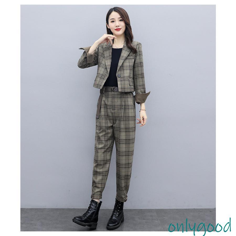 セットアップ レディース 春 秋服 パンツスーツ ジャケット チャック柄