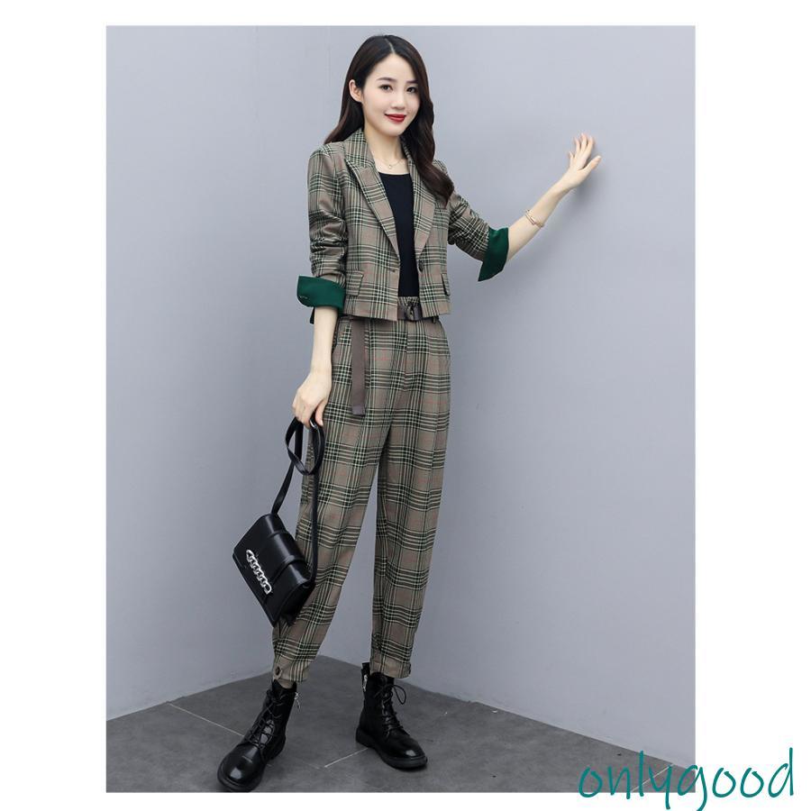 セットアップ レディース 春 秋服 パンツスーツ ジャケット チャック柄