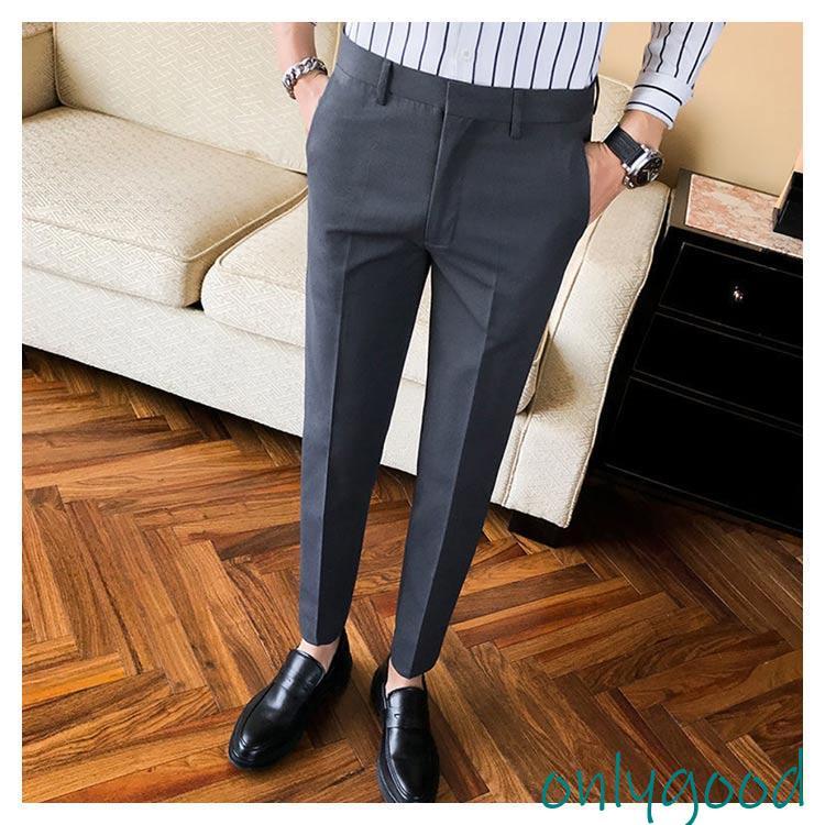 スラックス メンズ 春夏 秋 9分丈 パンツ ズボン スリム ビジネス カジュアル クールビズ 大きいサイズ ウォッシャブル 紳士 洗える オシャレ