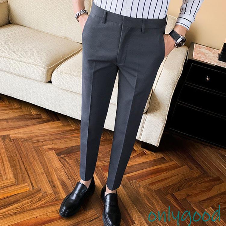 スラックス メンズ 春夏 秋 9分丈 パンツ ズボン スリム ビジネス カジュアル クールビズ 大きいサイズ ウォッシャブル 紳士 洗える オシャレ