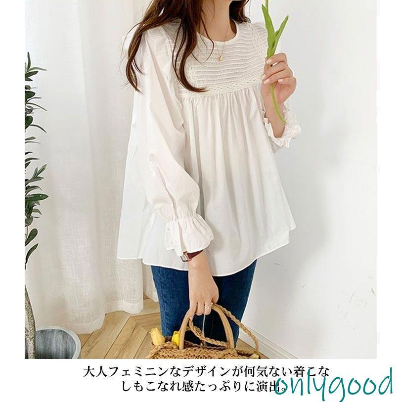 ブラウス Aライン 長袖 トップス レディース おしゃれ 春夏 秋