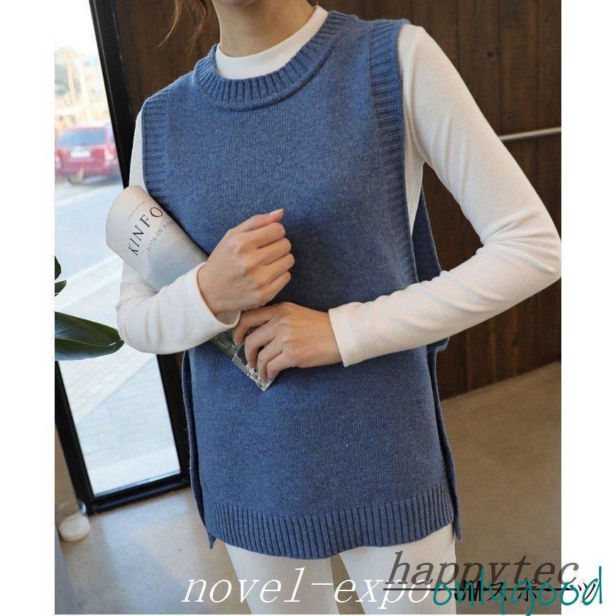 ニットベスト レディース 40代 春 秋 冬 ベストセーター ノー