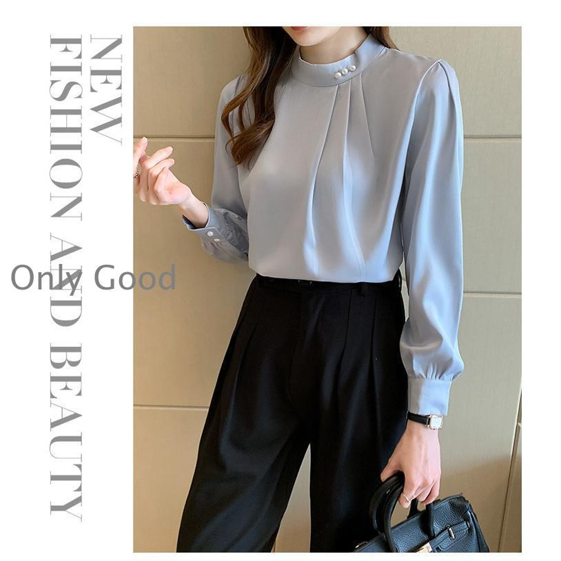 ⭐️シャツ ブラウス レディース トップス 長袖 クルーネック 立ち襟 ロング丈 楽天市場】【ほぼ全品10%OFF 11/26 19:59迄】ブラウス レディース