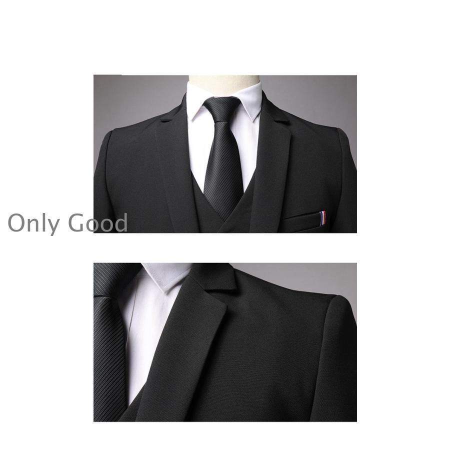 ビジネススーツ スリーピーススーツ メンズ 1つボタン スリム ビジネス