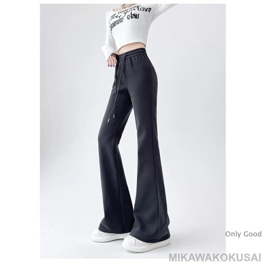 ブーツカットパンツ スウェットパンツ レディース スキニーパンツ 秋冬