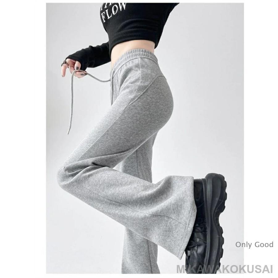 ブーツカットパンツ スウェットパンツ レディース スキニーパンツ 秋冬