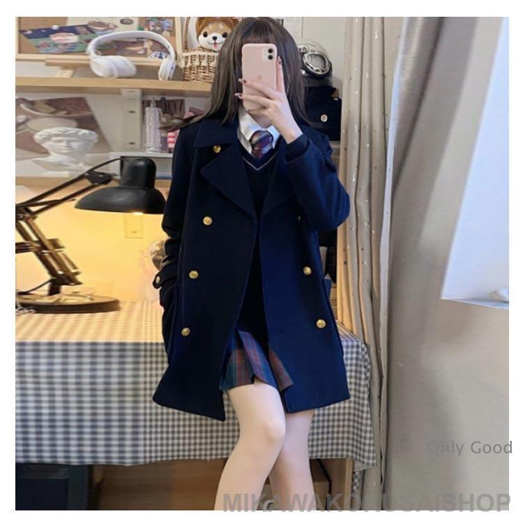 中学生 学生服 女子 あったか ロングコート オフィス ジャケット P
