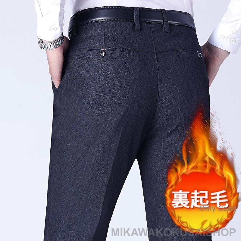 スラックス メンズ 紳士パンツ 裏起毛 裏ボア 秋冬 防寒 無地 ビジネス