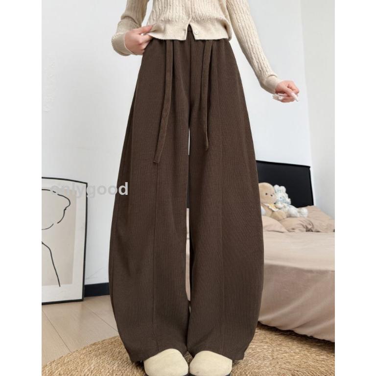 裏起毛ワイドパンツ ポケット付き 秋冬 体感+5℃ あったか カジュアル