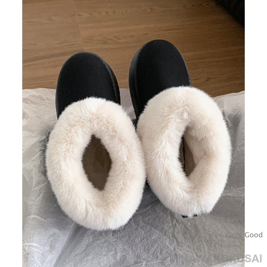 ムートンブーツ 厚底 ファーブーツ 秋冬 : Only Good - 通販 - Yahoo