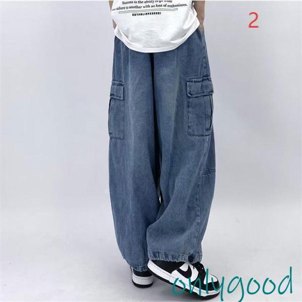 バギーパンツ メンズ デニム ワイド ジーンズ 太め 大きいサイズ