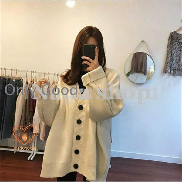 ニットカーディガン レディース カーディガン 秋冬 アウター ゆったり