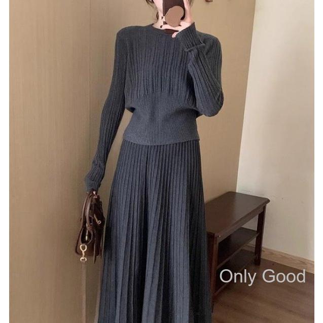 ニット セットアップ レディース 30代 40代 秋冬 スカート 2点セット
