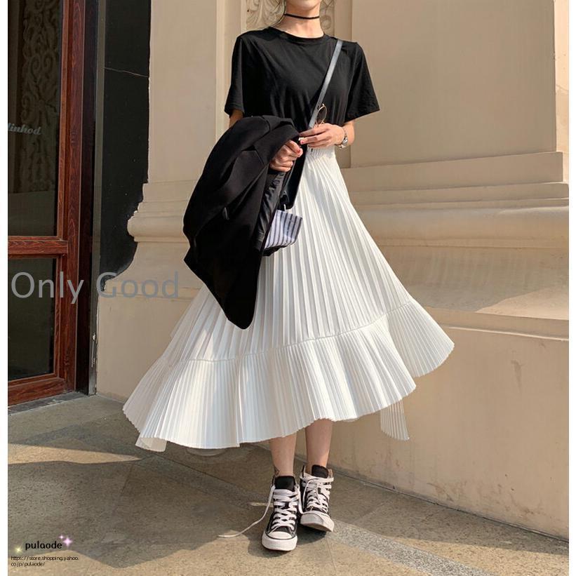 スカート ロング フレアスカート 切替スカート ボトムス 大きいサイズ