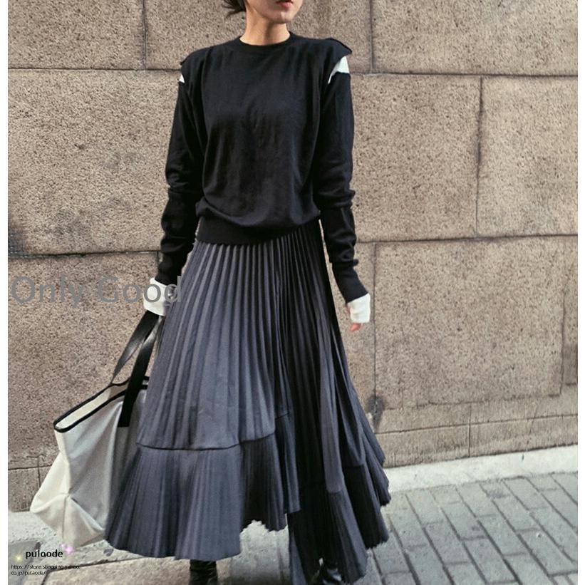 スカート ロング フレアスカート 切替スカート ボトムス 大きいサイズ