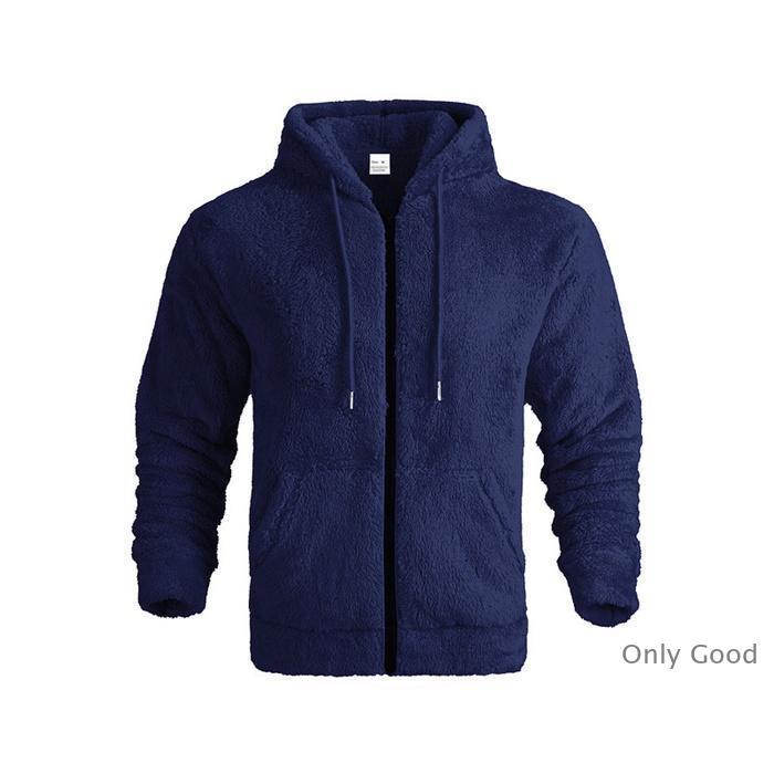 両面ボア ジップアップ パーカー メンズ 防寒 裏ボア もこもこ 秋 冬