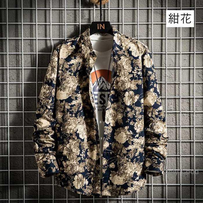 SoloIst 花柄シャツ 長袖 日本製 アーカイブ 48 アロハシャツ メンズ 長袖 シャツ 花柄シャツ 開襟 長袖シャツ