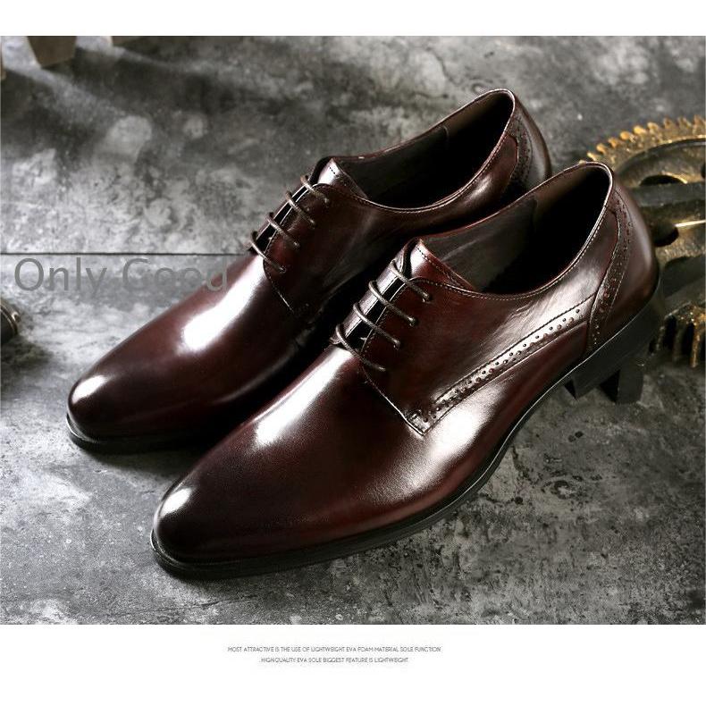 高品質牛革ストレートチップビジネスシューズ本革メンズ革靴メンズ通気