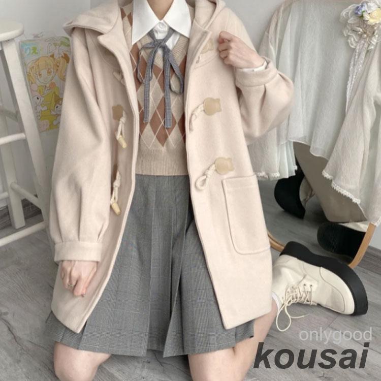 ダッフルコート スクールコート 中綿 レディース 秋冬 制服 学生
