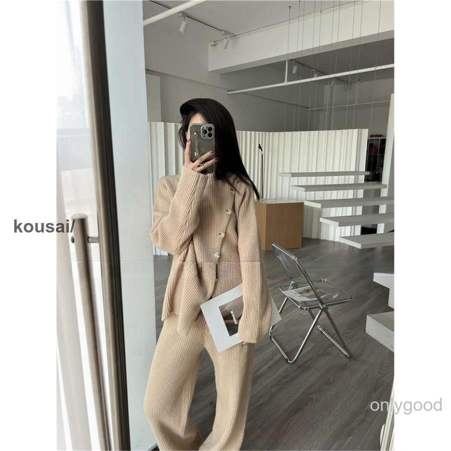 セットアップ レディース ニット ワイドパンツ セーター パンツスーツ