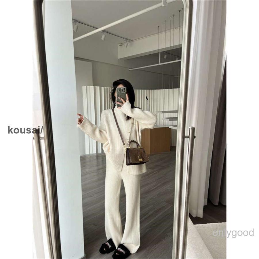 セットアップ レディース ニット ワイドパンツ セーター パンツスーツ