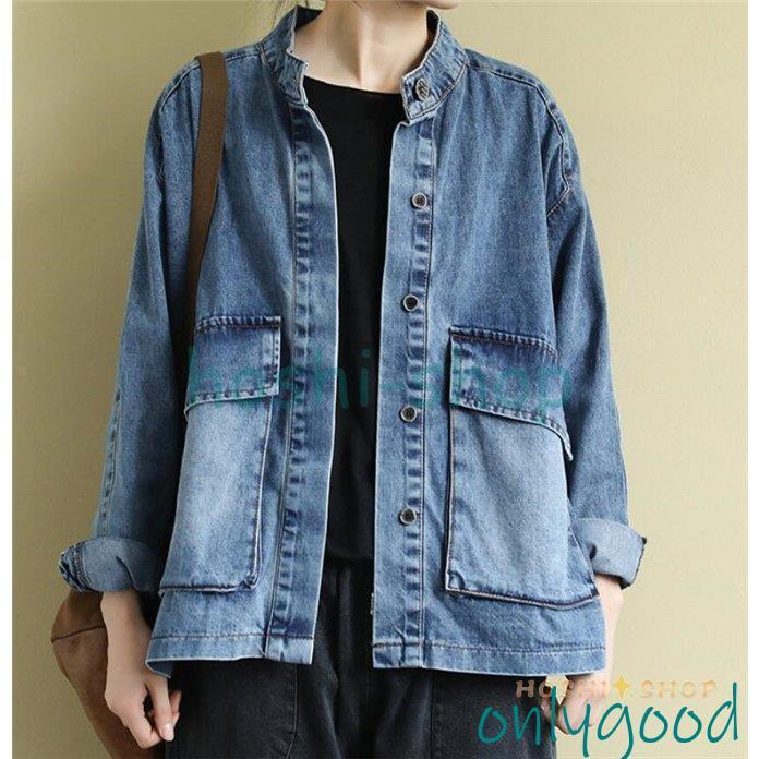 ジャケット レディース デニム アウター ミリタリー Gジャン デニム