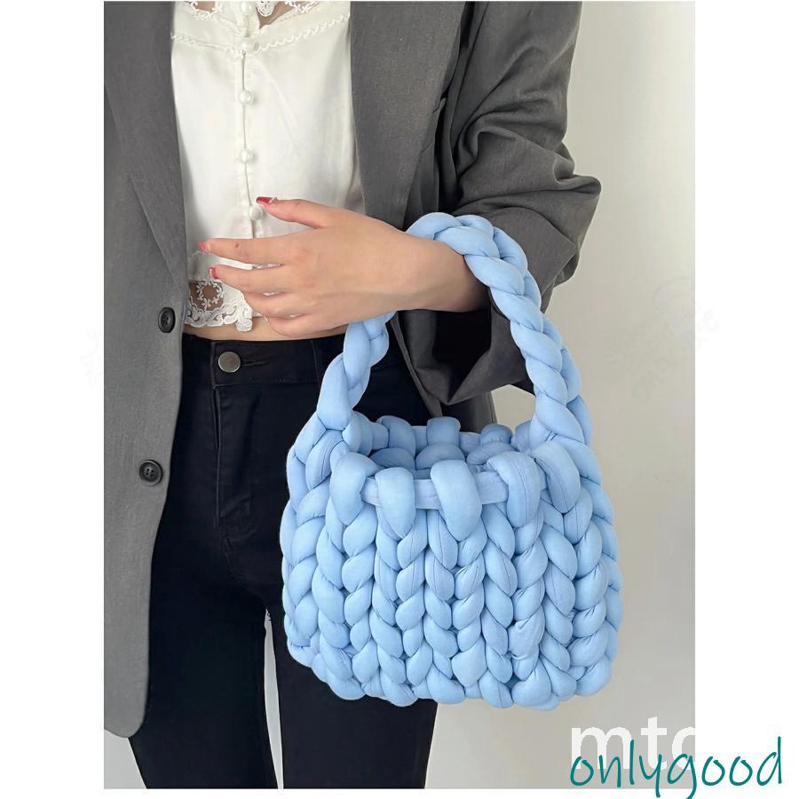 チャンキーニット バッグ 毛糸 もこもこバック マンドゥバッグ