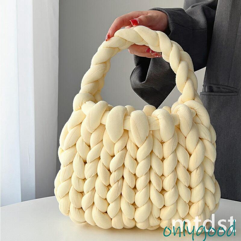 チャンキーニット バッグ 毛糸 もこもこバック マンドゥバッグ 
