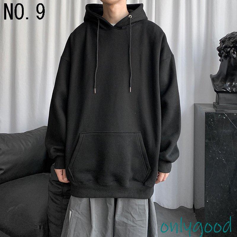 原宿風パーカーメンズ2023プルオーバーパーカ大きいサイズ長袖